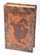 Buchbox "Landkarte" im Vintage-Stil, 27 cm breit, Leder-Look