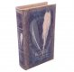 Schatulle im Buchlook "Feder", Bücherbox mit Oberfläche Leinen