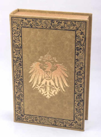 Buchbox "Adler" im Vintage-Stil, 33 cm breit, Leder-Look - zum Schließen ins Bild klicken