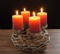 Kerzenleuchter Adventskranz silber, 28 cm