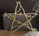 Weihnachts-Stern gold Alu massiv zum Hängen und Stellen, 50 cm