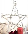Weihnachts-Stern silber Alu massiv zum Hängen und Stellen, 50 cm