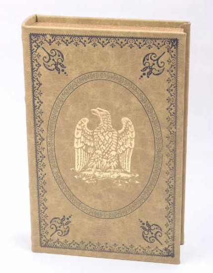 Buchbox "Adler" im Vintage-Stil, 26 cm breit, Leder-Look - zum Schließen ins Bild klicken